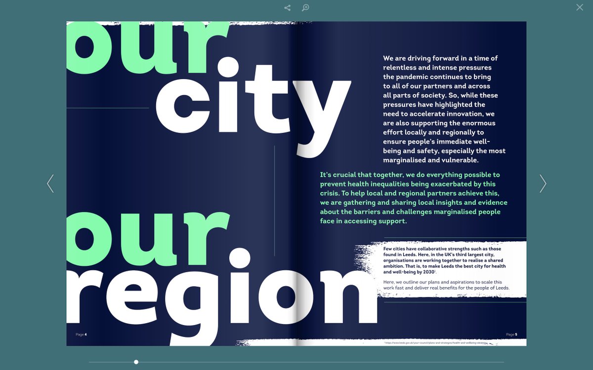 ProportionM's tweet image. When the Leeds Academic Health Partnership asked us to come up with a bold design to reflect the transformational work they’re doing in the Leeds City Region, it was a challenge we couldn’t resist. See the ‘Think big, start small, scale fast’ report here ow.ly/Jj4X50DMNOE