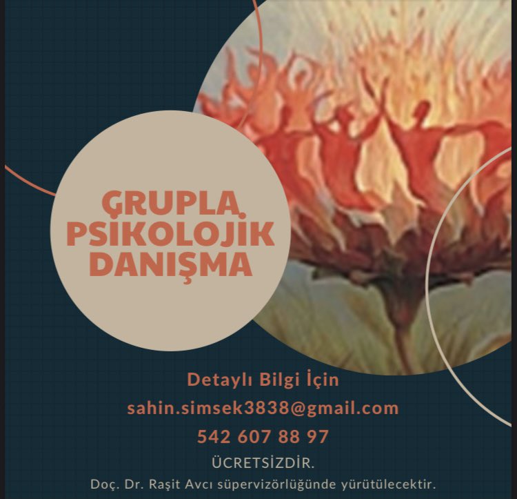 YL ders kapsamında yürüteceğim ücretsiz ve online grupla psikolojik danışma için danışan aramaktayım. Dm yoluyla veya aşağıdaki telefon/mail adresinden bana ulaşabilirsiniz.