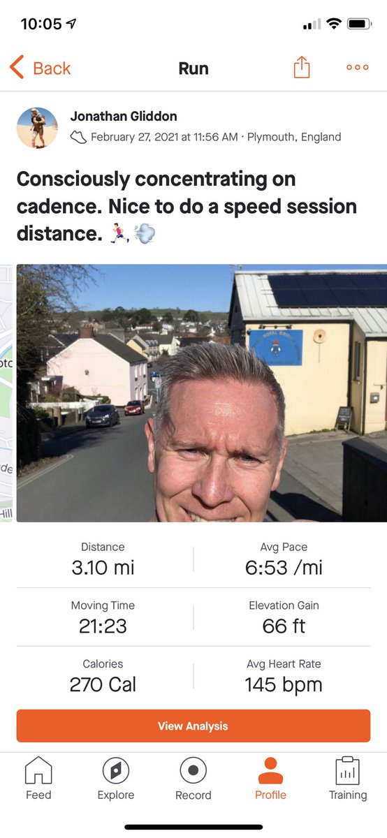 My 5k run 🏃🏻‍♂️added to the SquashLevels “March 5k Run Challenge”. #SquashSkillsTesting #SquashLevels