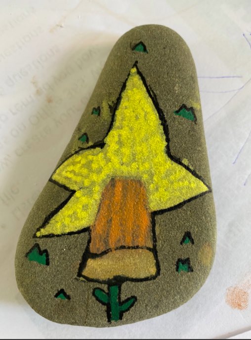 sketty_primary's tweet photo. Our #CerrigCymraeg 🏴󠁧󠁢󠁷󠁬󠁳󠁿celebration is off to a great start! Da iawn bawb! Keep a look out for Welsh emblems, words &amp; pictures painted onto stones. How many can you find? 🧐#Erthygl29 #Erthygl30 #Erthygl31 @NerineGriffith1 @StuartRRSA @childcomwales @wgmin_education @WG_Education https://t.co/RcAv29RBYV