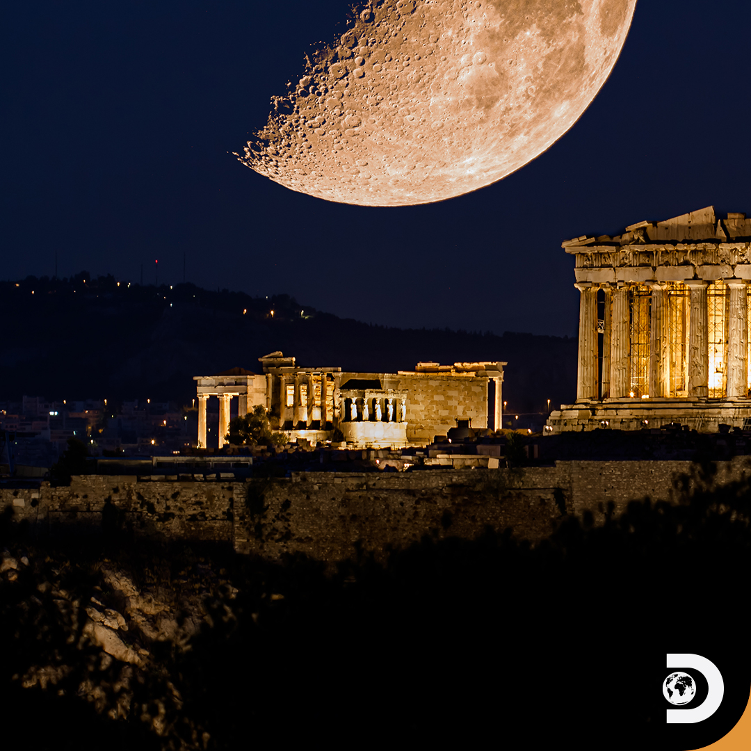 DiscoveryIN's tweet photo. Built between 447 and 432 BCE, this glorious temple on the Acropolis of Athens is dedicated to the goddess Athena. The temple was in use for more than a thousand years and still dominates the modern city of Athens today.
Can you guess its name?
#DiscoveryQuiz
.
#discoverychannel https://t.co/WNnpO7Xvfg