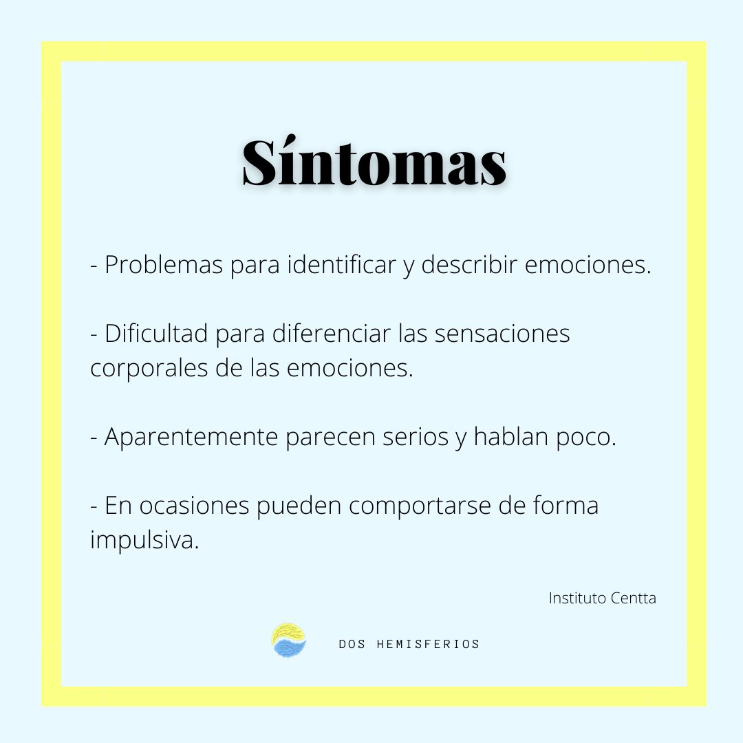 doshemisferios_'s tweet photo. SÍNTOMAS 

- Dificultad para expresar emociones

- Comportamiento impulsivo https://t.co/wo5saa1bA1