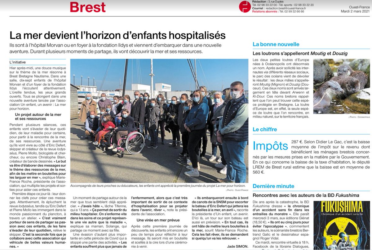 🌊Hier, Iodysseus était en sortie avec Un enfant, Un avenir pour permettre aux enfants hospitalisés d'en apprendre plus sur le plancton !
✉ Bientôt, l'opération "une bouteille à la mer" sera lancée et sera porteuse de messages d'espoirs à travers les océans.
#partage #plancton