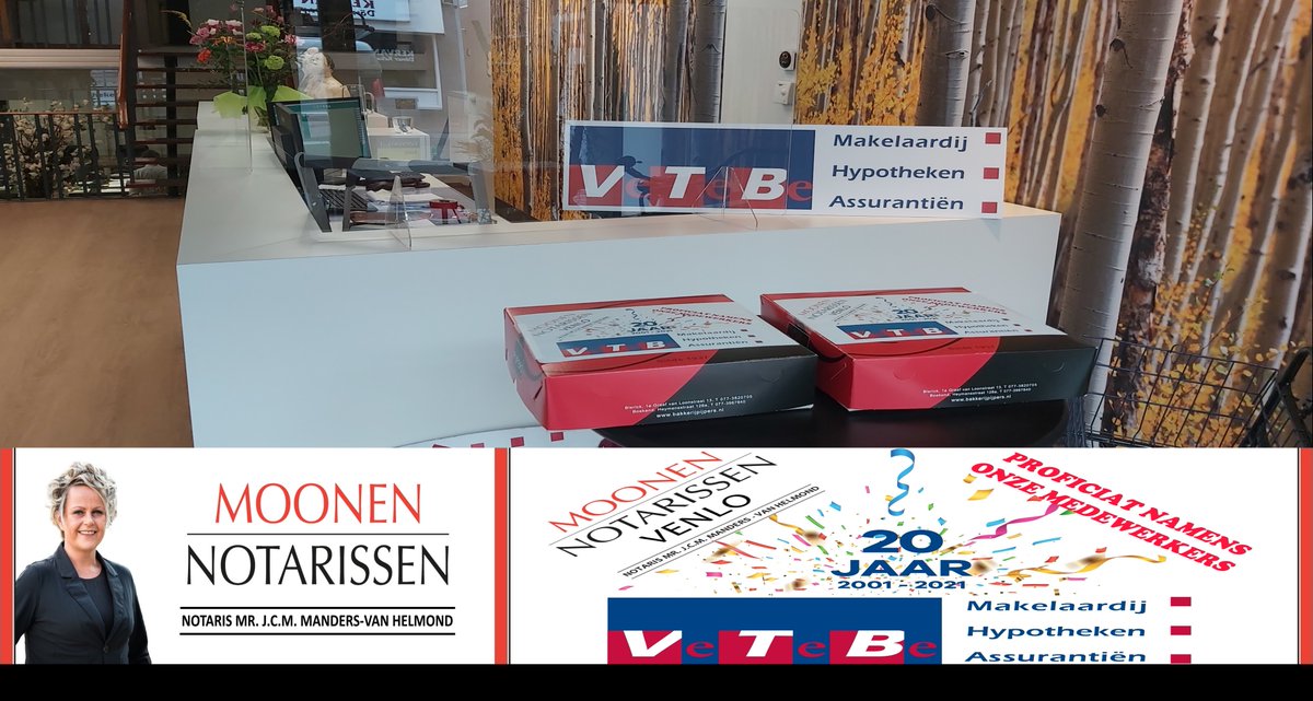 NotarisManders's tweet image. Gisteren zijn we @VeTeBeBV gaan feliciteren met hun jubileum en verhuizing. Proficiat namens Moonen Notarissen.