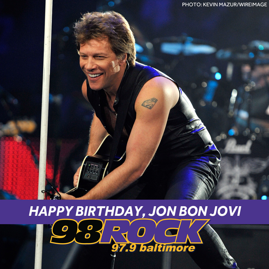 Happy Birthday to Jon Bon Jovi who turns 59 today.     