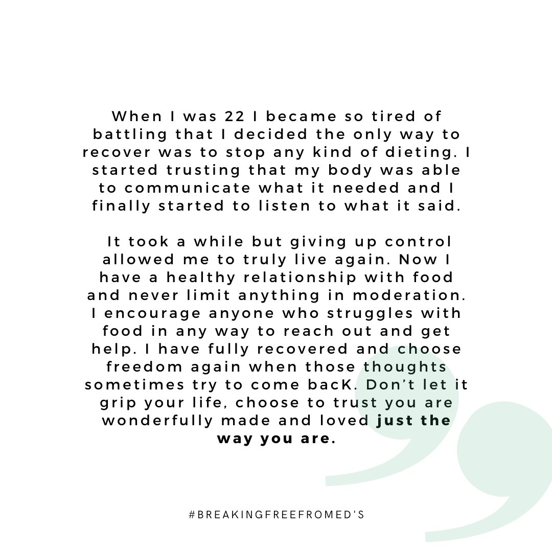 Stories of HOPE freedom is possible! #breakingfreefromEDs #EatingDisordersAwarenessWeek