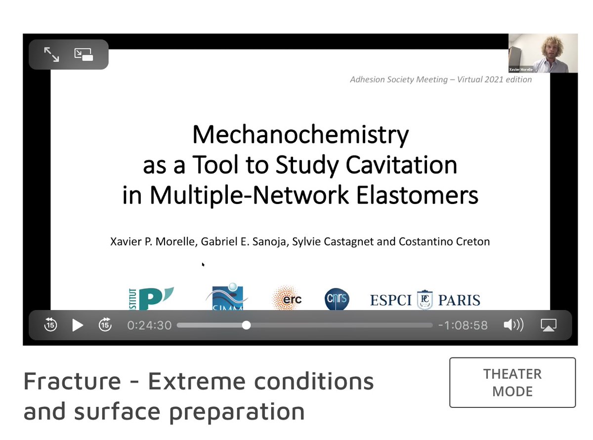 xavier_morelle's tweet photo. Just 1week ago, I had the pleasure to present some of our latest work from @SIMM_Lab-ESPCI during this year @adhesion_the Society meeting. Thanks again to the organizers for this very nice event! It was great to mingle with fellow researchers and listen to very interesting talks! https://t.co/3Xjb5wmhdm
