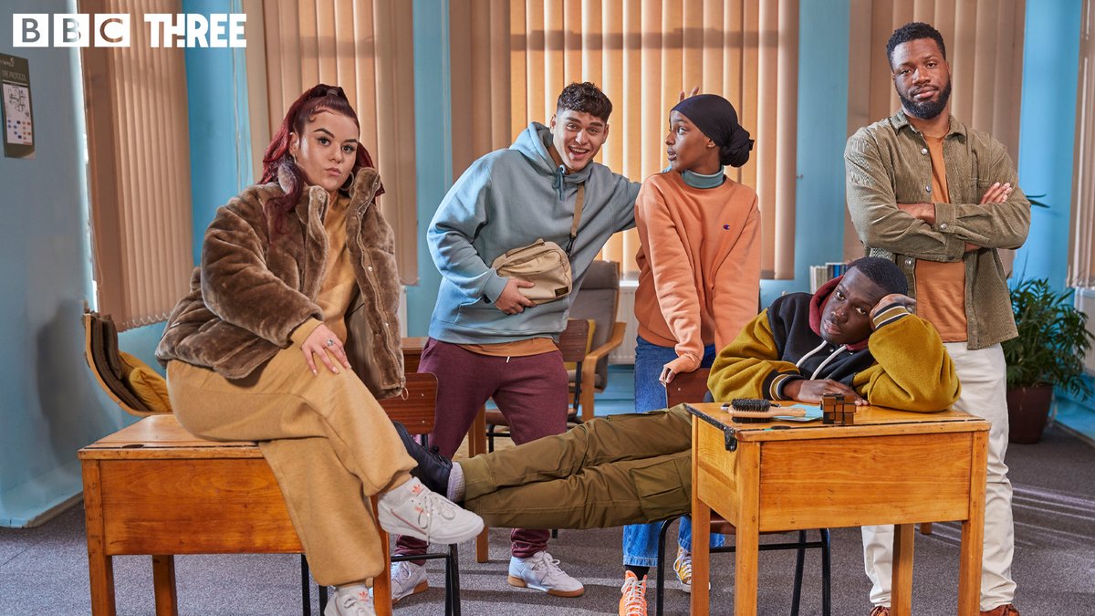 bbcthree's tweet photo. #PRU is your favourite new comedy set in a school for excluded kids. 

The first episode is streaming on @bbciplayer now, get into it. 👉 https://t.co/fzN3fWhblU https://t.co/HGDDX8RJWB