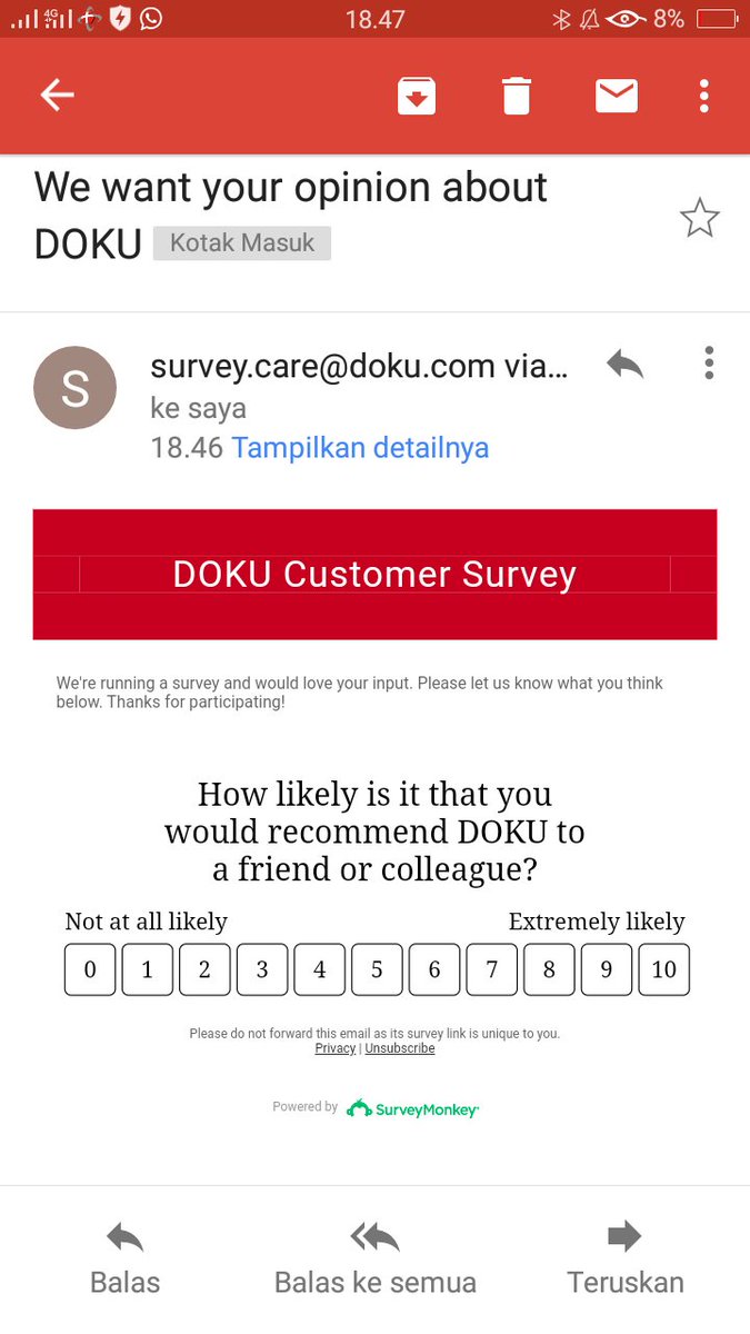 FiaSahara's tweet photo. @DOKUid parah, urusan belum selesai malah survey https://t.co/akcG2Bs8WT
