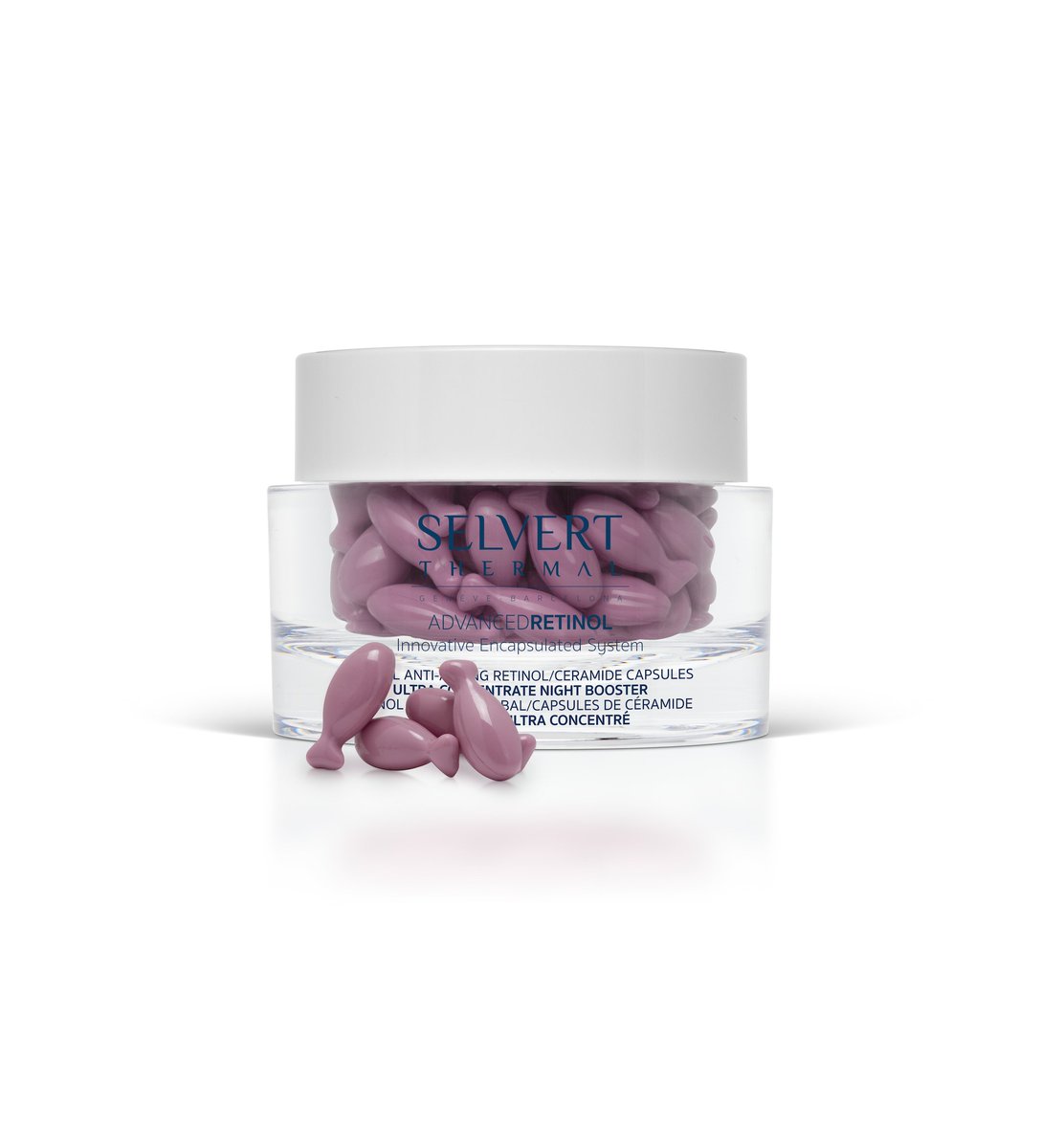 Cápsulas unidosis con Retinol Encapsulado que difuminan las arrugas más profundas y las líneas de expresión durante la noche.

Single-dose capsules with Encapsulated Retinol that blur the deepest wrinkles and fine lines overnight.