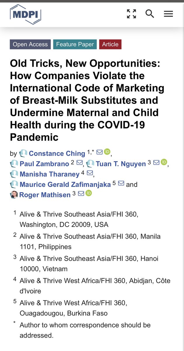 MathisenRoger's tweet photo. This study identified marketing tactics of formula companies since the start of the COVID-19 pandemic by reviewing promotional materials and activities from 9 companies in 14 countries, and the official Code reporting data from the Philippines. #WHOCode https://t.co/DqPD8UHsmV https://t.co/83ITNrWEKj