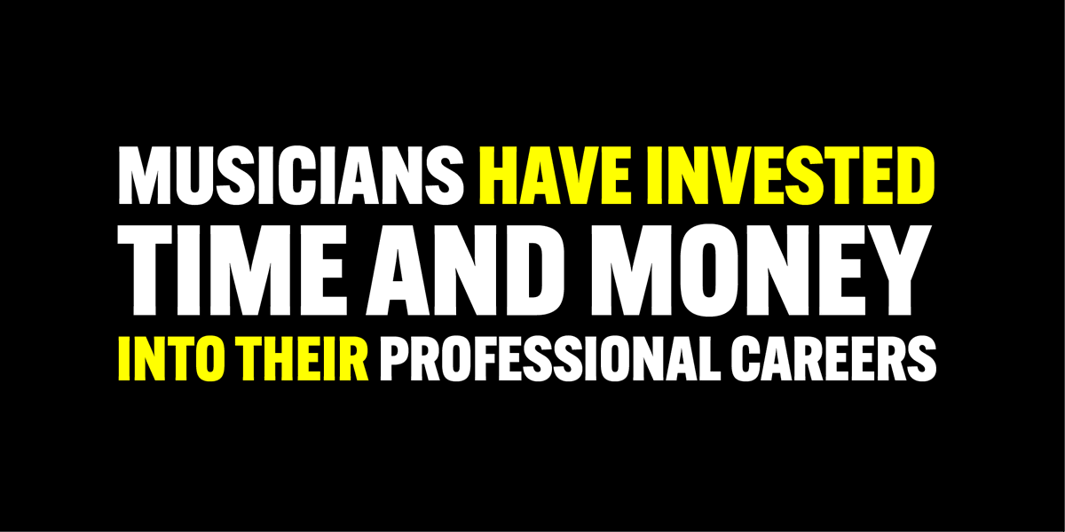 Musicians invest time and money into their professional careers.

We call on the Chancellor to open the next round of the Cultural Recovery Fund to freelancers in England too.

<a href="/RishiSunak/">Rishi Sunak</a> #InvestInMusicians #Budget2021