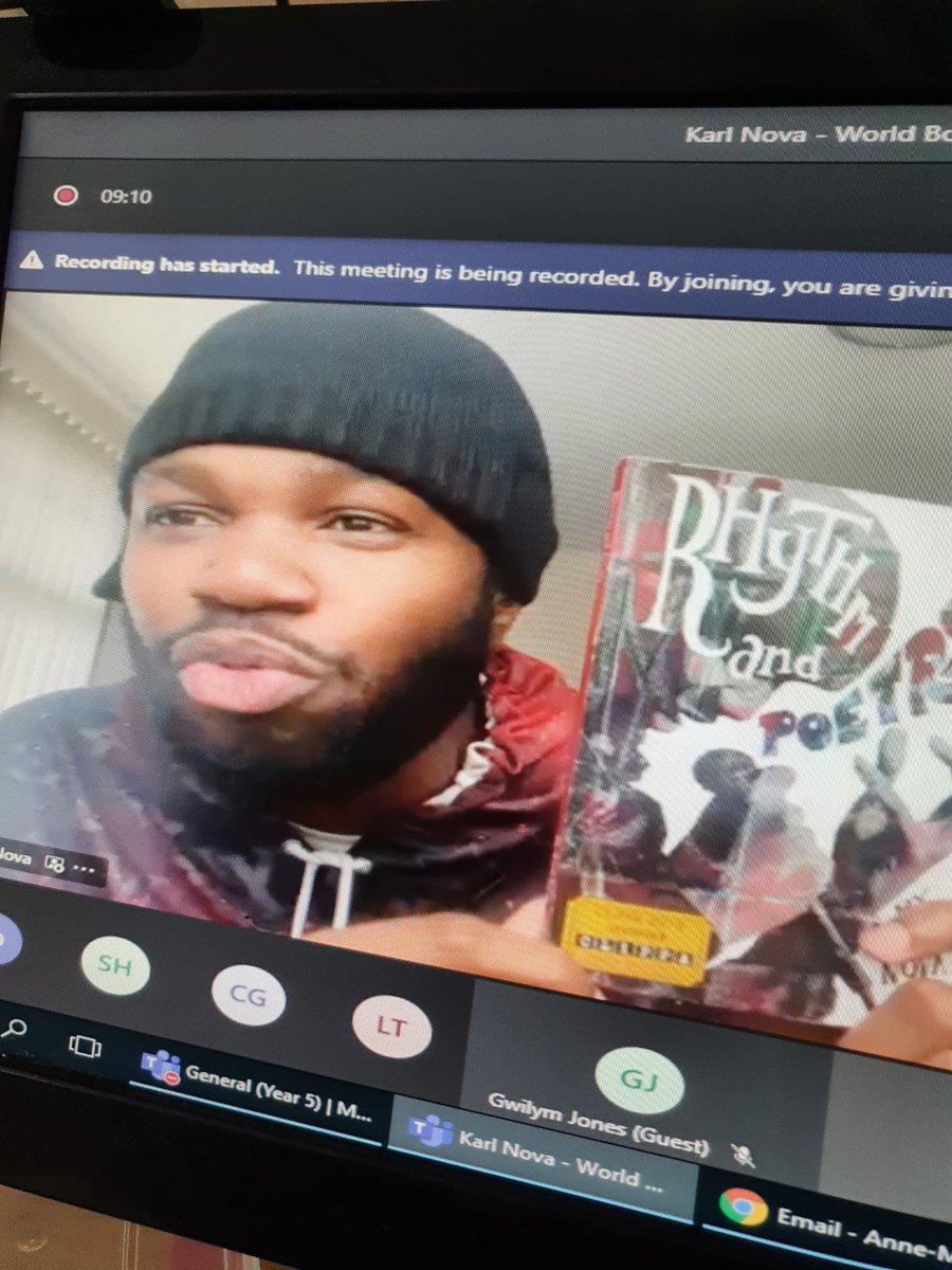 SJSNelson's tweet photo. This morning, our KS2 bubbles in school had an AMAZING live session with Hip Hop Artist/ Poet/ Author @KarlNova - Thank you so much for organising this inspiring event! @BurnleyFC_Com #BFCitC https://t.co/9H6G73S7ao