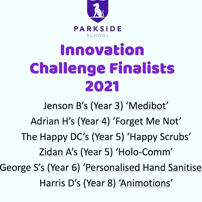 parksideprep's tweet photo. Congratulations to the @parkside_prep Innovation Challenge finalists. The winner will be announced before the end of term. #inventors #entrepreneur #stem #creatingindividuals https://t.co/e8jTGydtUR