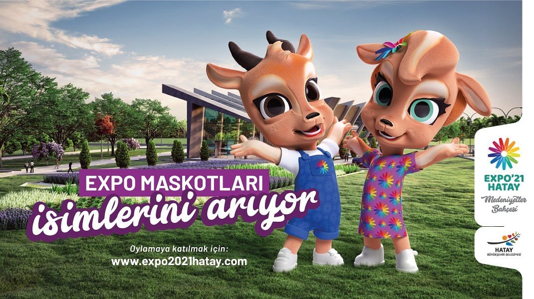 AsiGazetesi's tweet photo. EXPO maskotları isimlerini arıyor
Medeniyetler Bahçesi temasıyla Hatay’ın iki farklı noktasında gerçekleştirilecek Expo 2021 Hatay maskotlarının ismi
https://t.co/noZaA8qHFD adresinden
vatandaşların tercihleriyle belirlenecek
#hatay #hataybb #expo2021
#maskot #gazellagazella https://t.co/n7dG522ejG