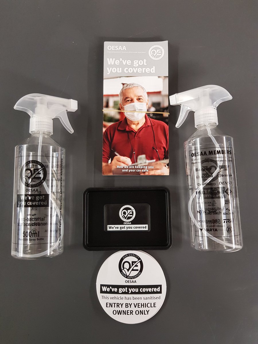 IvesGarage's tweet image. Opened up the goody bag and off to fill up the bottles and get spraying the first vehicle. Great reassurance for our clients in these strange times. #repxpert #oesaa @OESuppliersAA @REPXPERT_UK