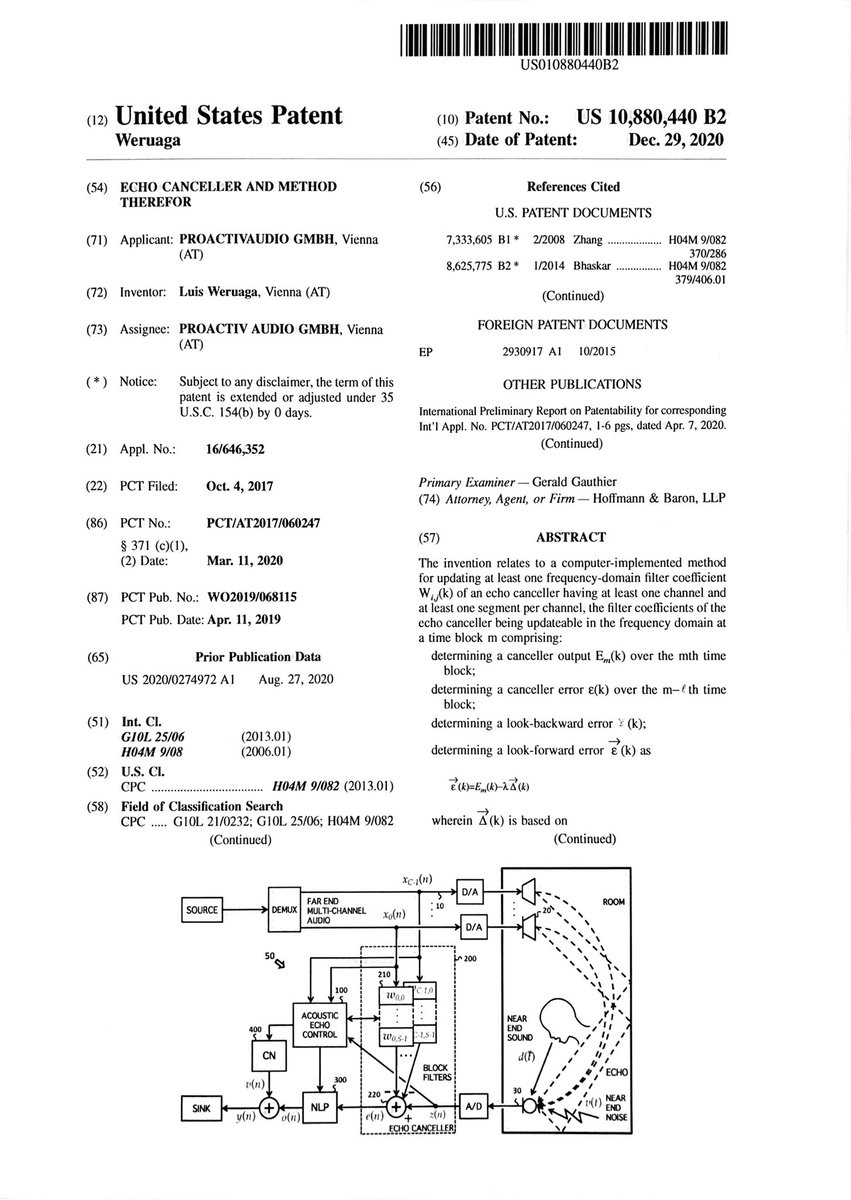 And here is our #US #patent on #multichannel #echocancellation #AEC #echoreduction