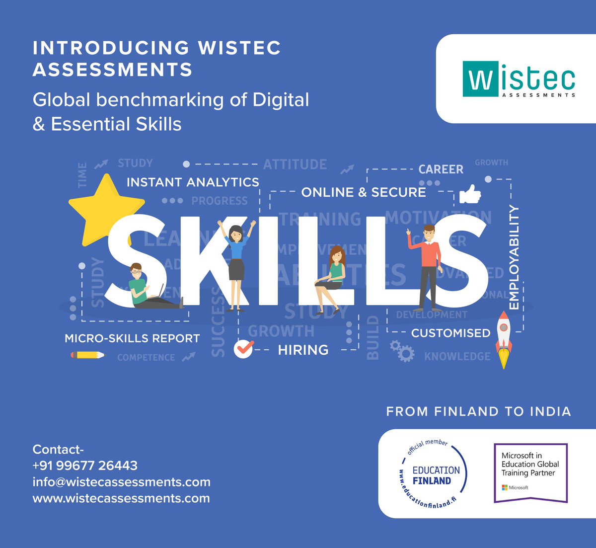 WistecAssess's tweet photo. Introducing Wistec Assessments in India - Global benchmarking of Digital &amp; Essential Skills 

In this digital age, it is very critical to know where your company stands.

Contact us today for a free demo and complimentary assessments.

https://t.co/EpM3LI1k0k https://t.co/OxiRgwI8UN