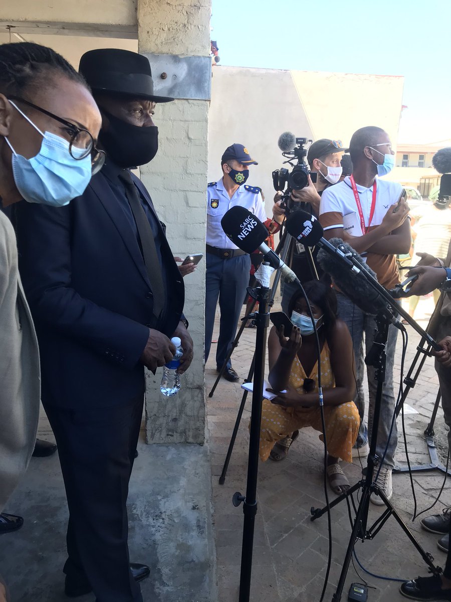 ewnreporter's tweet photo. #CopKillings Cele says four people were taken in for questioning, one of them were arrested and appeared in court today. He has been charged with two counts of murder, attempted murder and robbery with aggravating circumstances. LP https://t.co/QmHUrzhS18