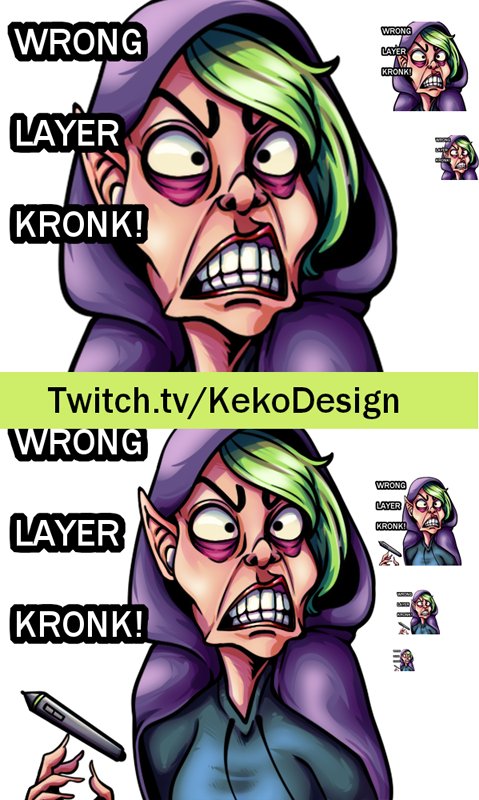 Keko_Design's tweet photo. My Yzma is showing xDDD Finished an emote for my twitch xD I swear my art isn't usually this weird xD #artist #kekodesign #digitalart #twitchemote https://t.co/RnflwXHWec