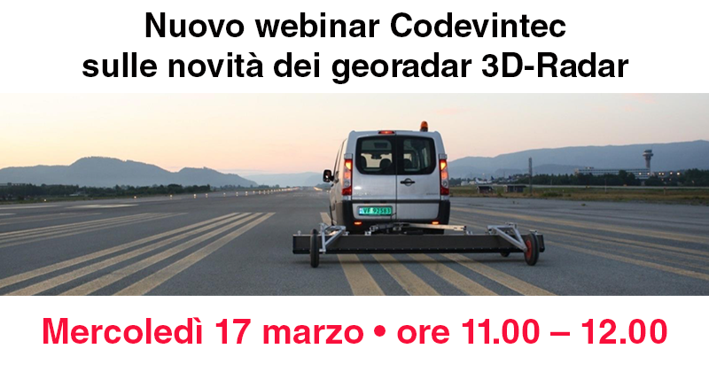 CodevintecIt's tweet image. Mercoledì 17/3 alle 11.00 partecipa al nuovo webinar Codevintec sulle novità dei #georadar 3D-Radar, in grado di raggiungere profondità ancora maggiori, con la precisione permessa dalla tecnica Step Frequency. 
Info:  ow.ly/f4vl50DNwnJ

#utility #stepfrequency #3DRadar