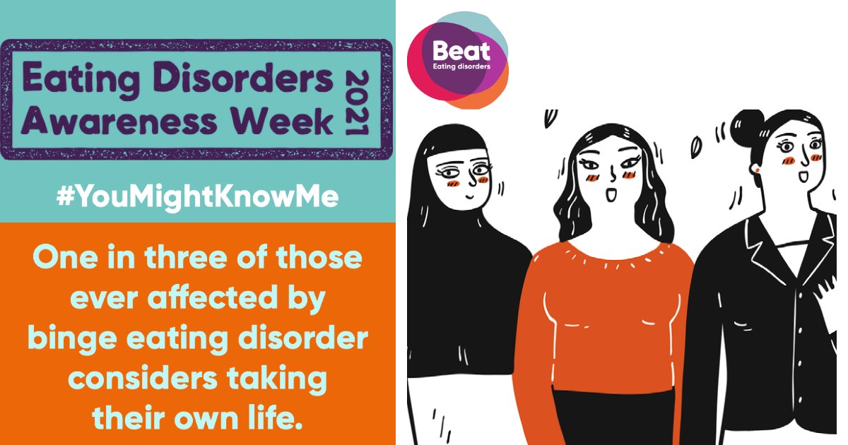 beatED's tweet photo. “I want people to understand that binge eating disorder is not a choice. It can have a devastating effect on one’s worth and mental state. It is a mental illness that can ruin your mind and your body.” 
Find out what support is available to you now: https://t.co/2MbWbodmUB https://t.co/uZyCtu0M1b