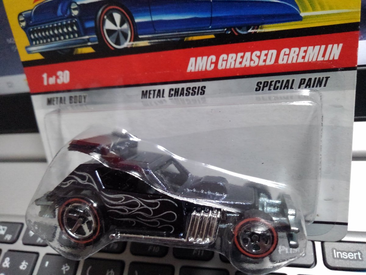 sidekic76911325's tweet photo. AMC GREASED GREMLIN　#Spectraflame Black #HotWHeels Classics SERIES 5 1/30 たぶんラリーさんはグレムリンの実車に納得がいかず「普通こーだろ？」とデザインしたんだな😂 https://t.co/snDg8rZNWJ