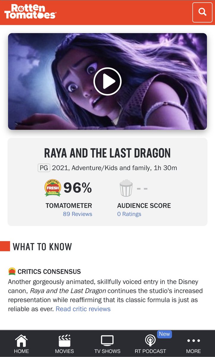asadayaz's tweet image. Congratulations to Team #DisneyRaya and the @DisneyAnimation team on being Certified Fresh at 96% on @RottenTomatoes!