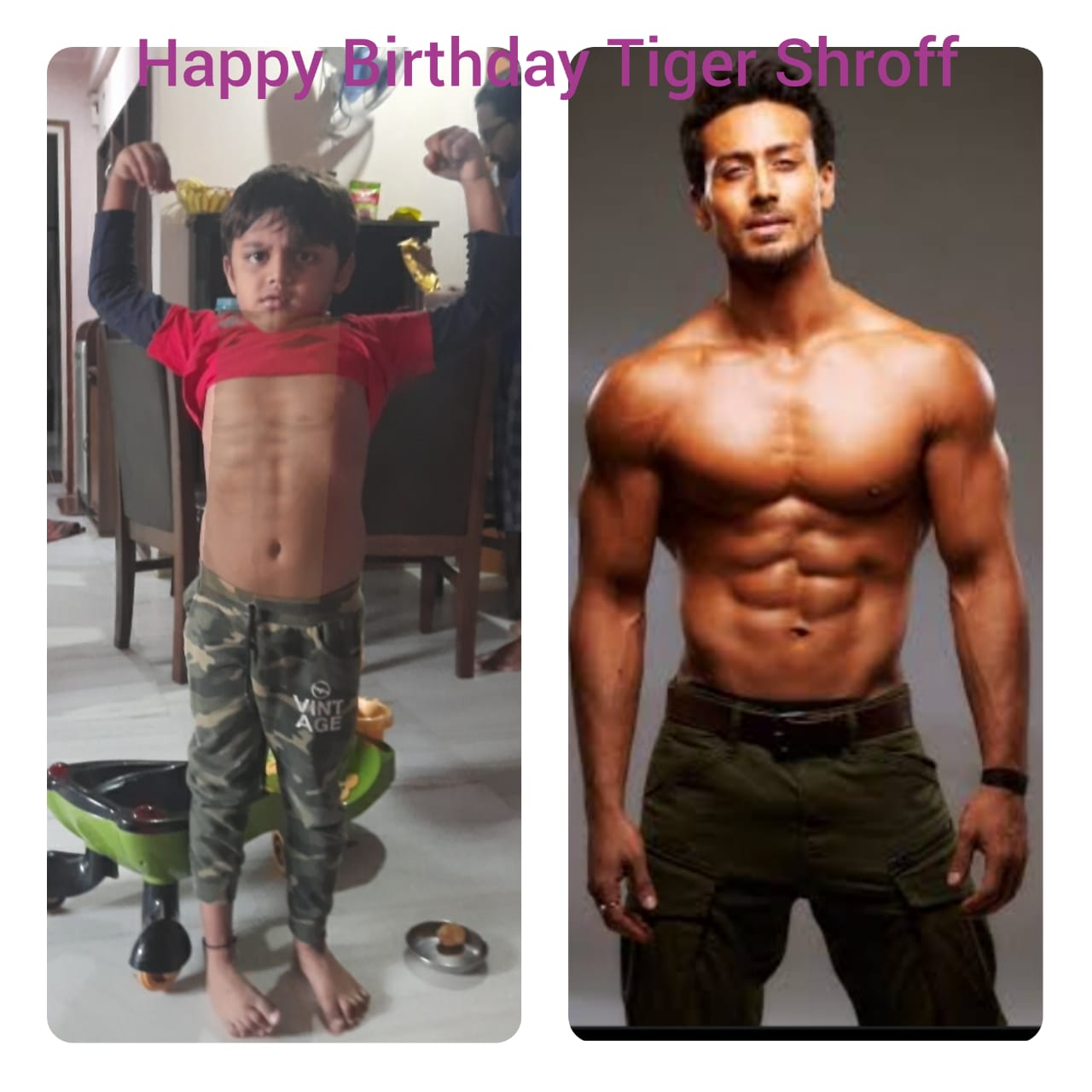  Happy Birthday Tiger Shroff.  My Nephew is a big Fan of yours. 