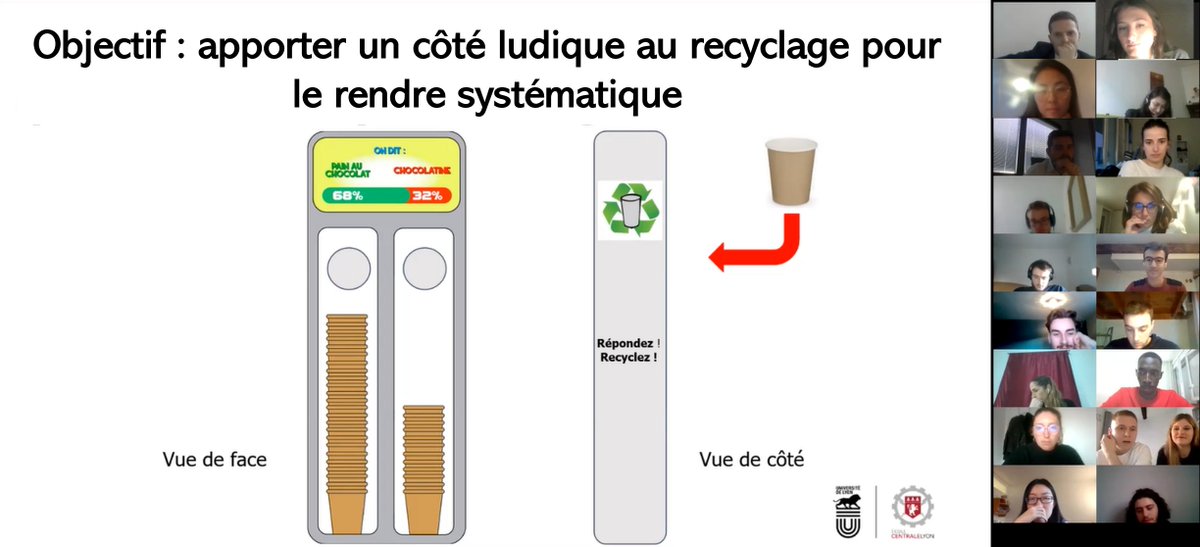 📢 Résultats du #ConcoursInfineo ! Le projet gagnant ? Une poubelle ludique à sondage pour inciter le tri des gobelets des distributeurs de boissons. 
Merci et bravo aux étudiants de <a href="/CentraleLyon/">Centrale Lyon</a> et au jury pour cette journée inspirante autour de l’#EconomieCirculaire ♻️