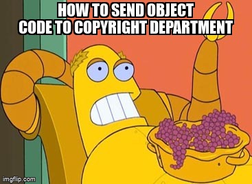 overflow_meme's tweet image. how to send object code to copyright department stackoverflow.com/questions/6643… #objectcode