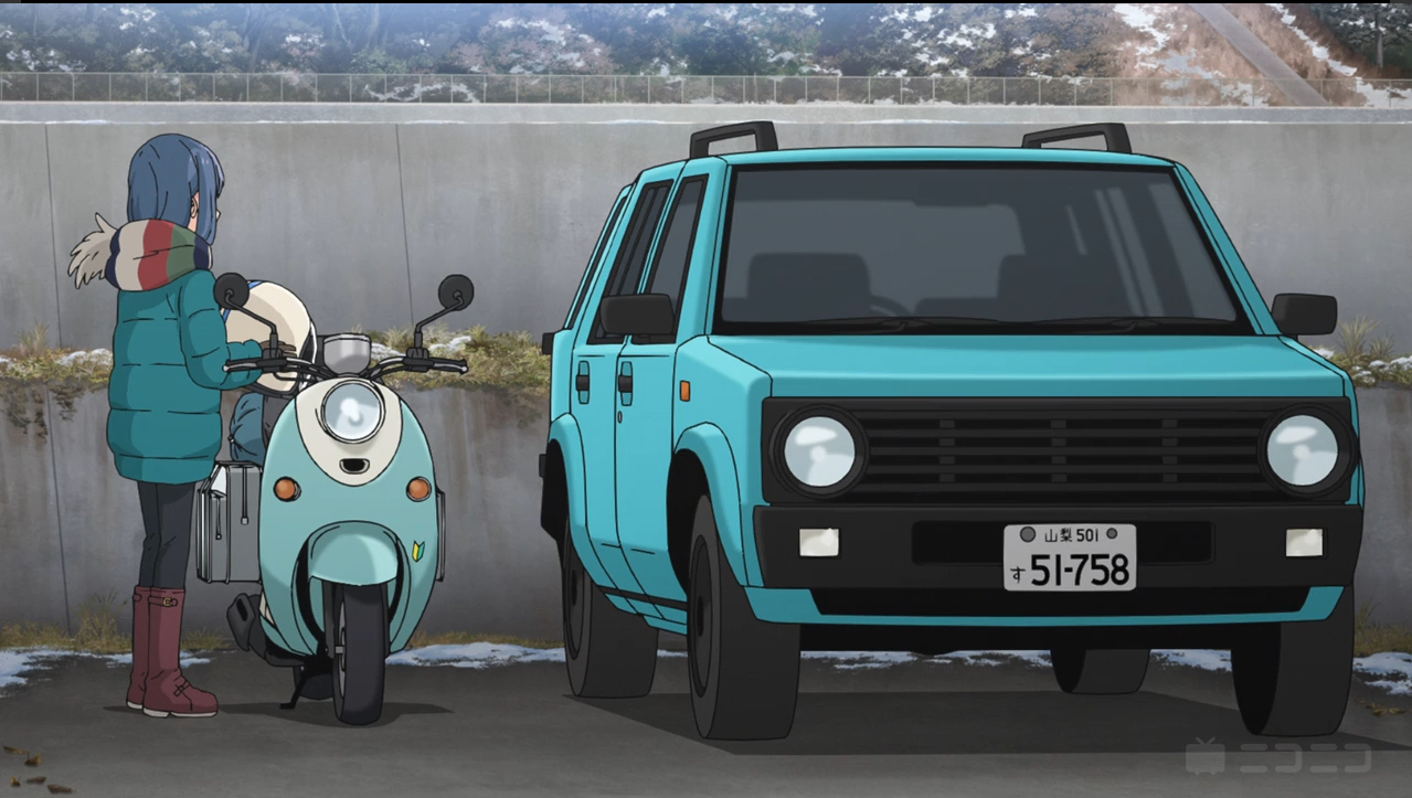 Gtm ゆるキャンの車が５桁ナンバーということはイニdアニメと同じ世界の可能性がある わけないよな T Co Frrt8fthxy Twitter