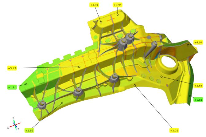 APMTECH3D's tweet photo. GOM Software contains a material thickness function ideal for casting applications that allows you to visualize the wall thickness of an entire part using a color map. 

#APMTechnologies #GOMMetrology #capture3d #manufacturing #3dscanning #data #seethelight https://t.co/ljH2LXJUiV
