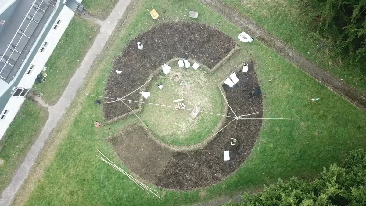 fingalarts's tweet photo. A bird's eye view of artist Gareth Kennedy &amp; his creative team working on #MicroForest yesterday! An #ArtsInEducation initiative of @fingalarts #Superprojects @BlakestownCS everyone is looking forward to the students returning @artscouncil_ie @emerogorman @Fingalcoco https://t.co/3PuSN7Oddo