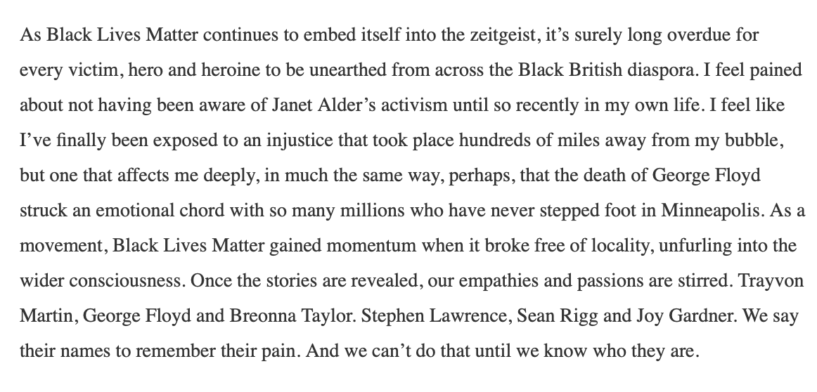 And I mean every single word.
Featuring Janet Alder and Chiedu Oraka <a href="/orakald/">Chiedu Oraka (The Black Yorkshireman)</a> 

thequietus.com/articles/29647…