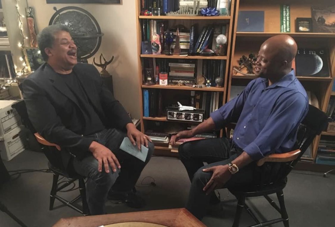 MauriceAshley's tweet photo. Astrophysicist Neil deGrasse Tyson will be my guest on my Twitch stream this Friday March 5th at 7pm Eastern. We will talk about ETs playing chess, rethinking time, the effect of AI on how we think, and a whole lot more. We’ll even play some chess! https://t.co/dnAlReuGru. https://t.co/tQ5J02kk97