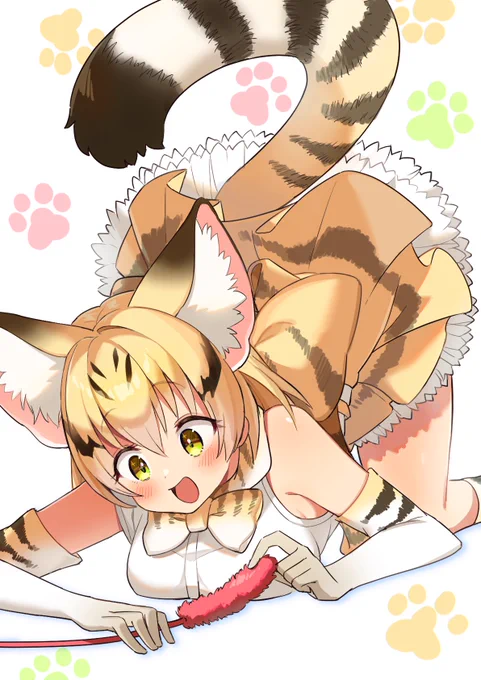 スナネコちゃんにも猫じゃらしを見せてみた。
#けものフレンズ 