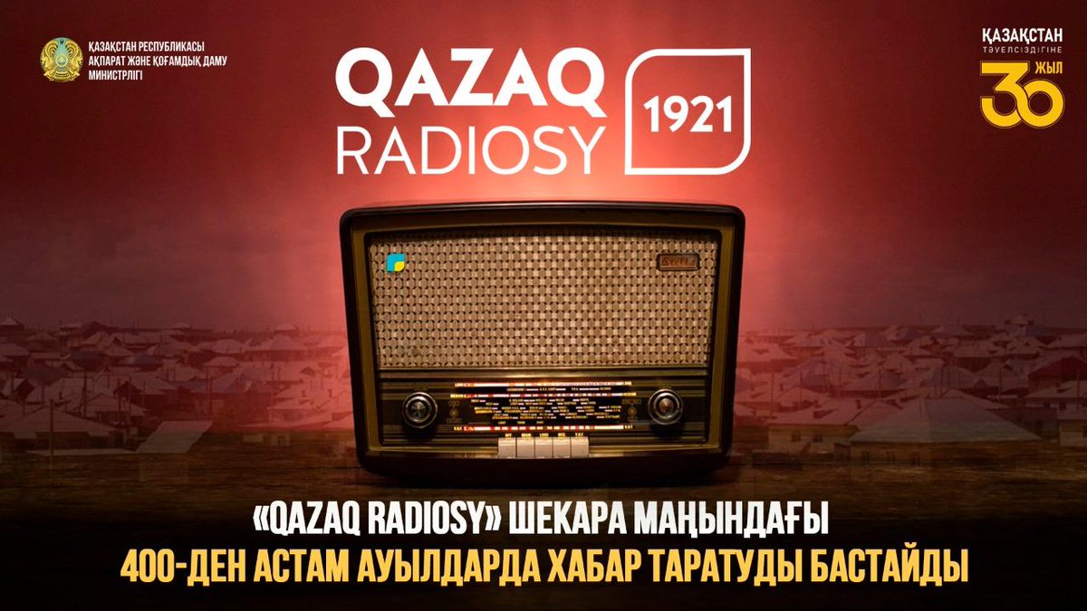 aqdm_mior's tweet image. «Qazaq radiosy» шекара маңындағы 400-ден астам ауылдарда хабар таратуды бастайды
gov.kz/memleket/entit…
«Qazaq radiosy» начнет вещание в более, чем 400 приграничных сёлах
gov.kz/memleket/entit…