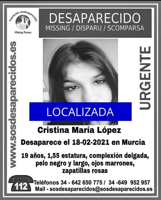 DESACTIVADA
#desaparecido #sosdesaparecidos #Missing #España #Murcia #RegióndeMurcia #ColaboraciónCiudadana