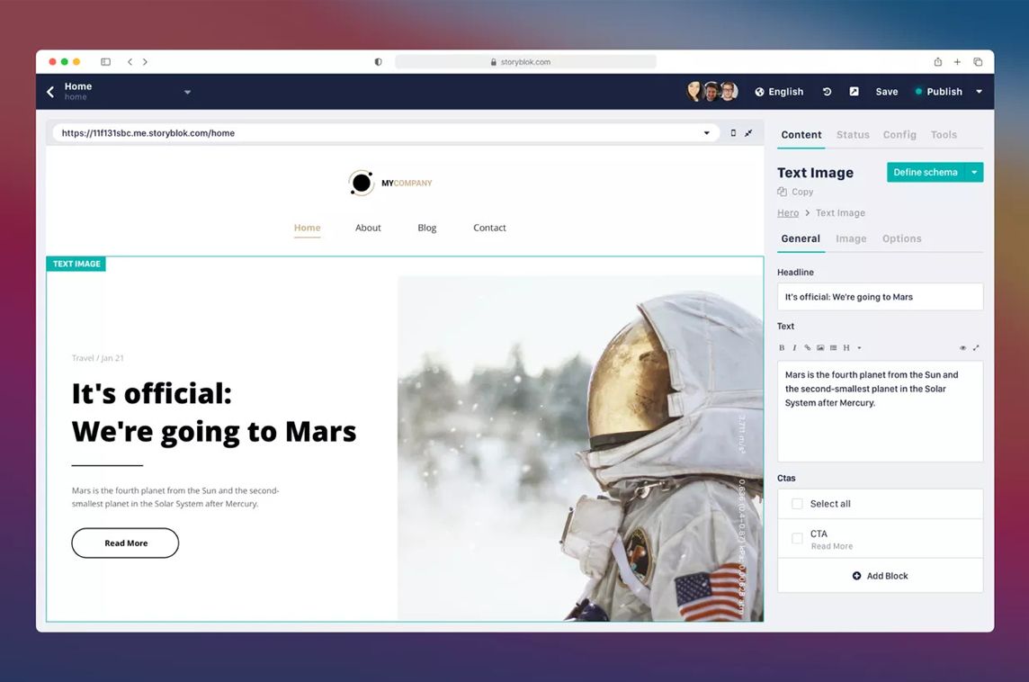 MadeWithVueJS's tweet photo. Headless CMS @storyblok makes developers as well as marketers and editors happy: Their visual editor #madewithvuejs together with their headless architecture offer a user-friendly UI without compromising on technological flexibility 🤸 - https://t.co/vczi5Kn2Hn https://t.co/0IZPKFPllx