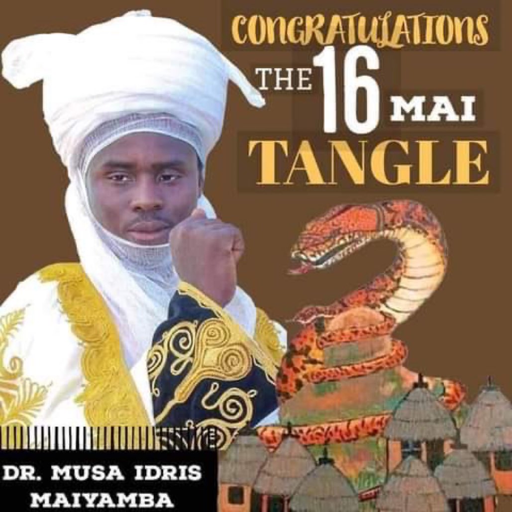Sire_Gift's tweet photo. After the recent demise of the former Mai Tangle, the Kingmakers of Tangale elected a new Mai: Dr. Musa Idris Maiyamba! #JusticeForTangale https://t.co/azb9Qe7K13