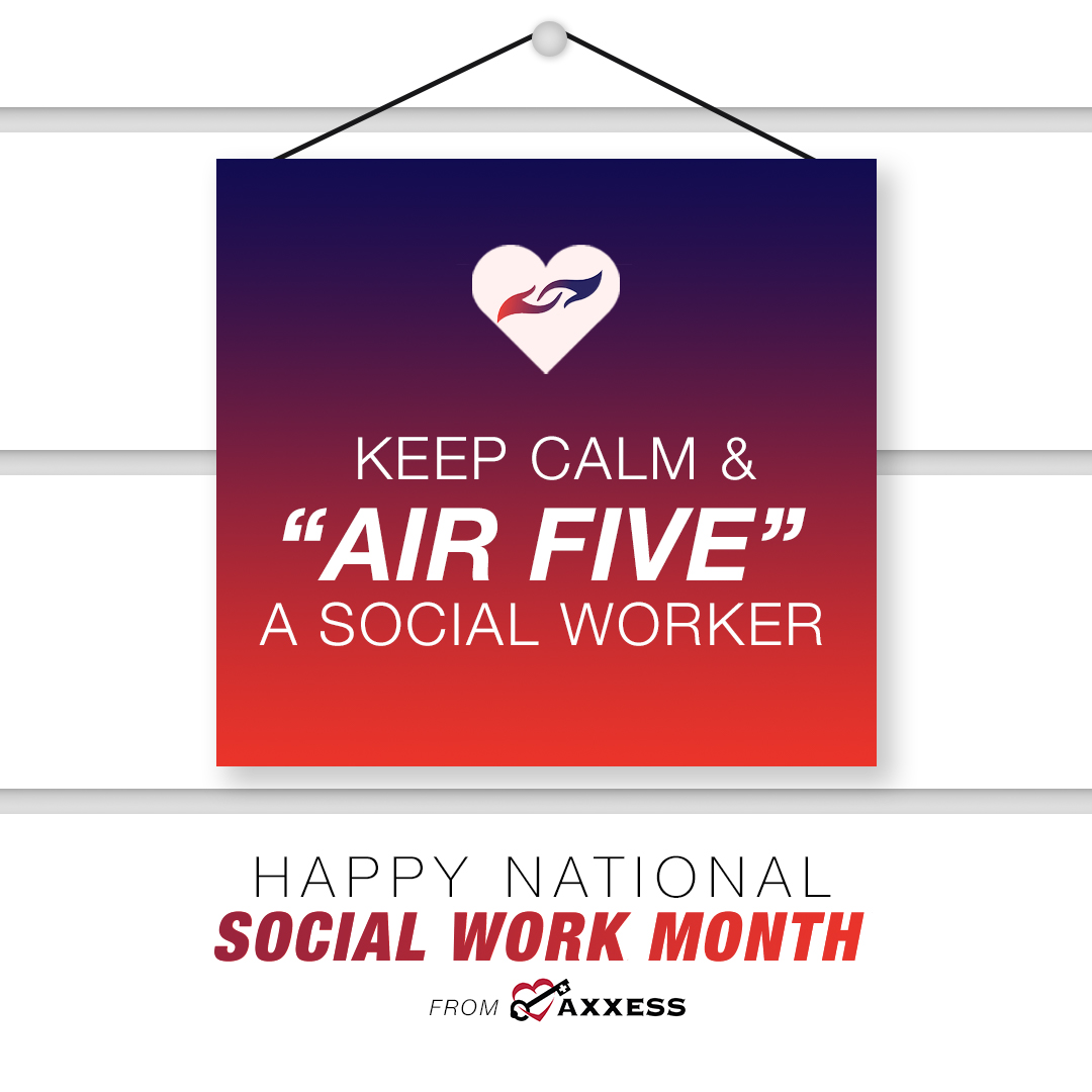 Axxess's tweet photo. March begins National Social Work Month, where we honor these #essential members of the hospice #IDGteam. Thank you for your dedication to #endoflife care. #hospice #healthcare
#SocialWorkMonth #SocialWorkIsEssential #EssentialSocialWorker #SWMonth #NASW https://t.co/gOqOiffzlJ