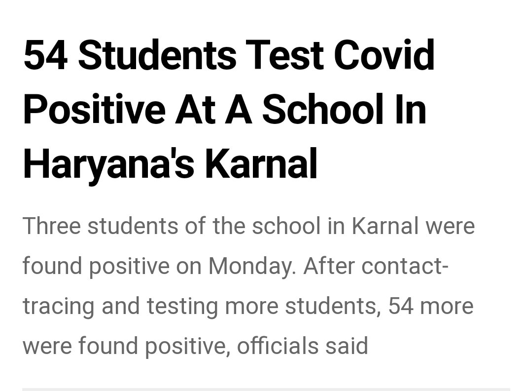 Unknow04226228's tweet photo. @DrRPNishank @narendramodi @AmitShah @PMOIndia @HMOIndia @transformIndia @mygovindia @EduMinOfIndia @PIB_India @MIB_India @DDNewslive @ChouhanShivraj
Sir plz conduct online because its not safe to go school in this condition. What we are waiting for. 54 student are positive in school. No one is  taking responsibility for student.  Otherwise its 54 number may convert in thousand or lakh.
News source- NDTV https://t.co/kL9nqYz73g