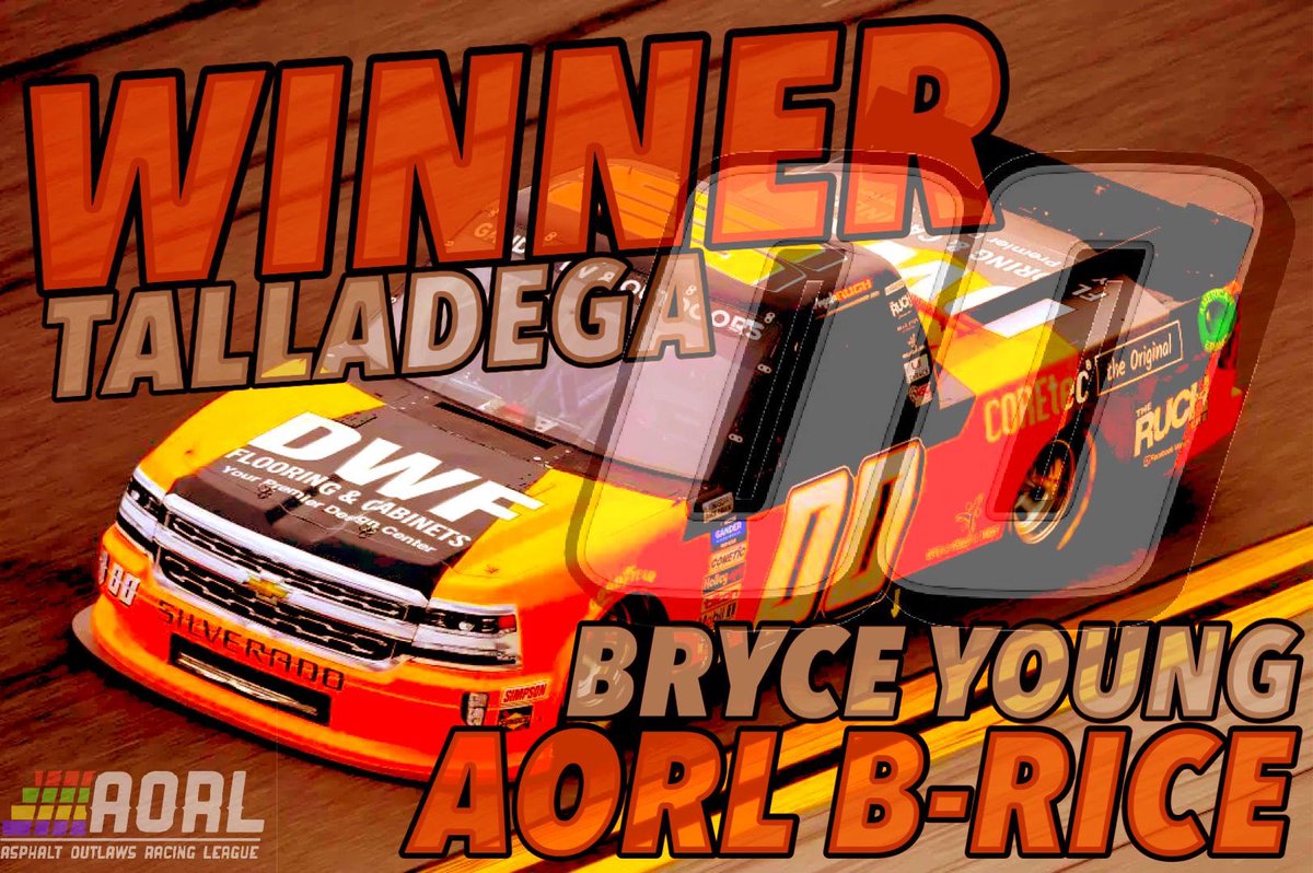 AsphaltOutlawRL's tweet photo. Congratulations to @B_Rice_11 on his Truck series win @TALLADEGA #OUTLAWS3ASON https://t.co/paOQQLP1yi