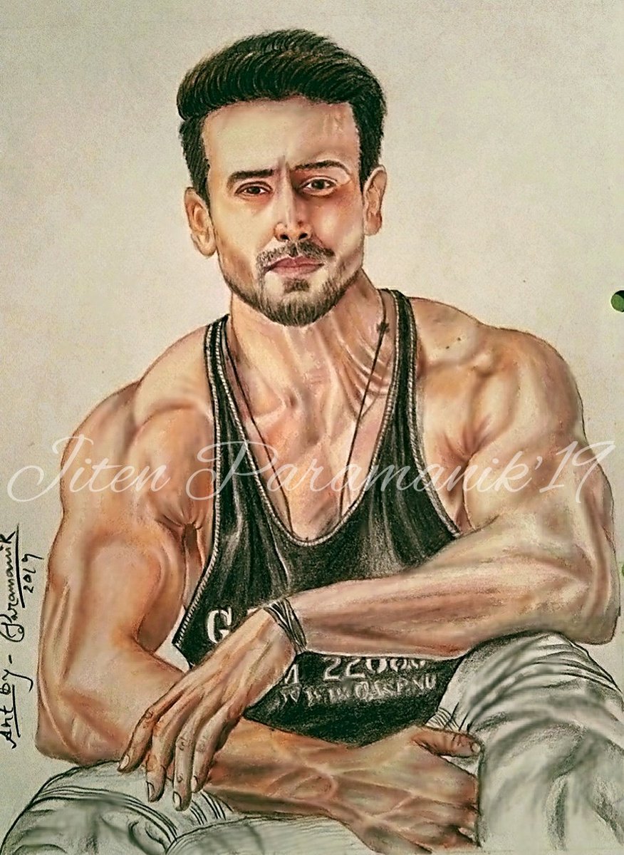 ArtsJiten's tweet photo. @iTIGERSHROFF 
Happy birthday @iTIGERSHROFF ❤❤
Art by me.
Old one
#Heropanti2 https://t.co/VI6ElZA6T1