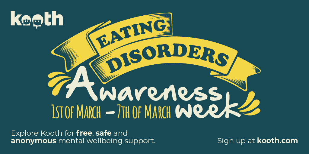ED's can be quite isolating, #EatingDisordersAwarenessWeek is about supporting those who have struggled with an ED and letting them know that they are not alone. If you or someone you know is dealing with an ED, Kooth.com is here to support you!

#NEL #Kooth #NCL