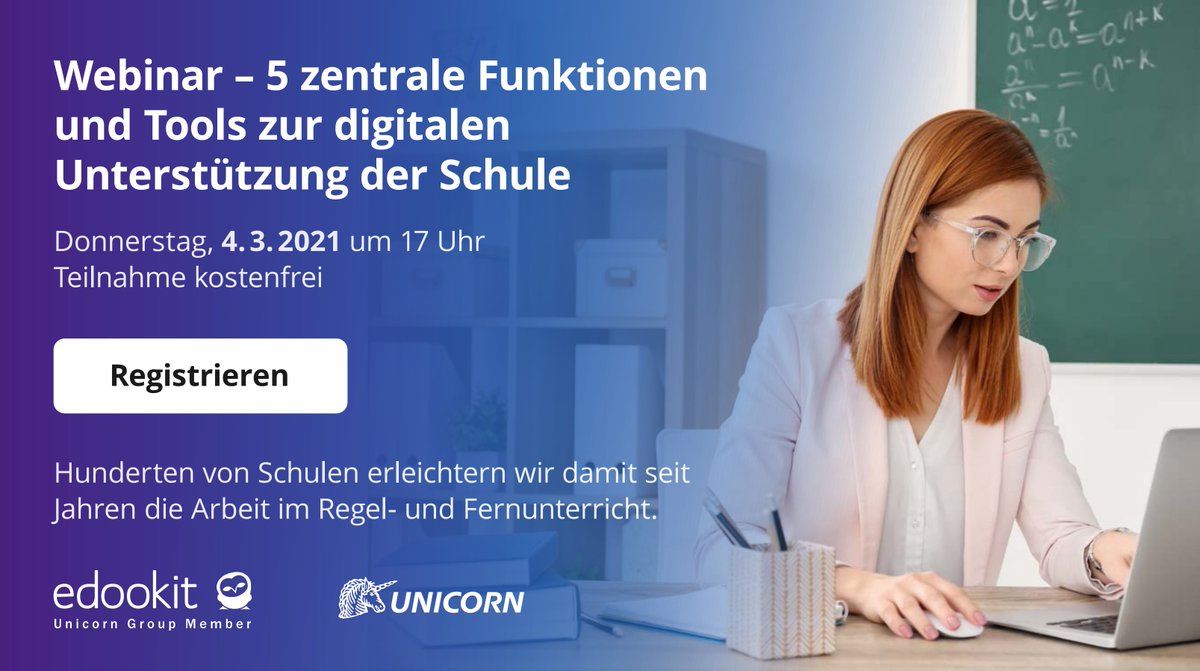 Erfahren Sie, wie Edookit bereits Hunderten von Lehrkräften und Schulen die Arbeit erleichtert👍Unter edookit.com/de/webinar-reg… können Sie sich für das Webinar einschreiben. Wir freuen uns auf Sie🙂