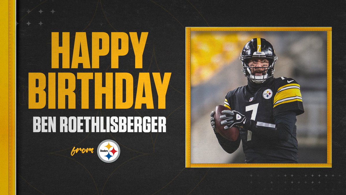 steelers's tweet image. RT to wish @_BigBen7 a #HappyBirthday!