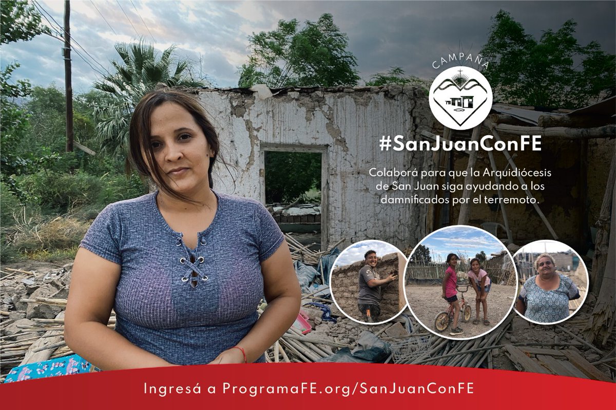 EpiscopadoArg's tweet image. #ProgramaFE ❤️ | Tu donación es muy importante para que los habitantes de distintas comunidades sanjuaninas puedan reconstruir sus viviendas, recibir asistencia alimentaria y sostener su FE gracias a esta comunidad católica. Conoce más en 👉 programafe.org/sanjuanconfe
#CEA