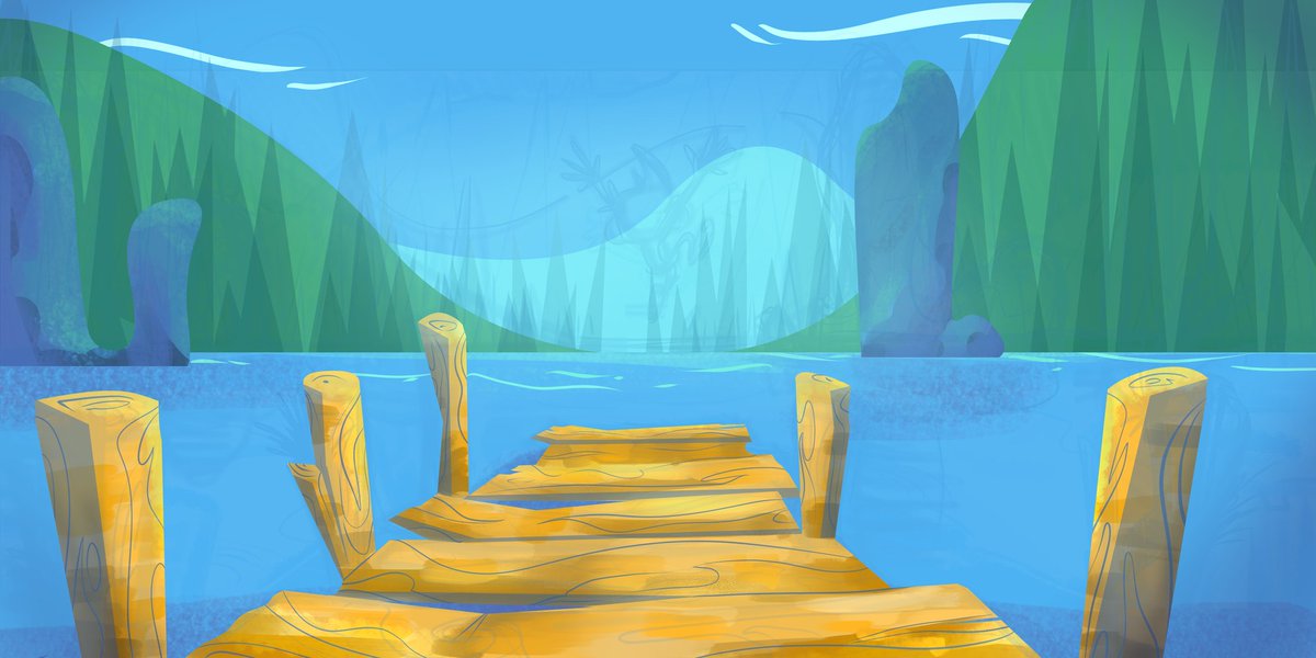 heroinstitute's tweet photo. Assignment 5 for @djamilaknopf's @schoolismlive class, where we start picking colors for our refined sketches. Spending a lotta time with the color wheel!
#drawing #art #storydrivenillustration #lake #dock #colorwheel #painting #sketches #Assignment5 #SchoolismSunday https://t.co/zDV2s5vx9L